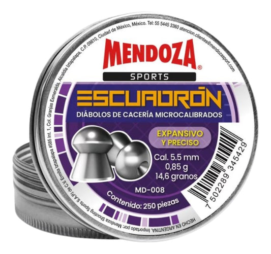 Diábolos Mendoza Escuadrón Md-008 Punta Domo Hueca 5.5 250pz