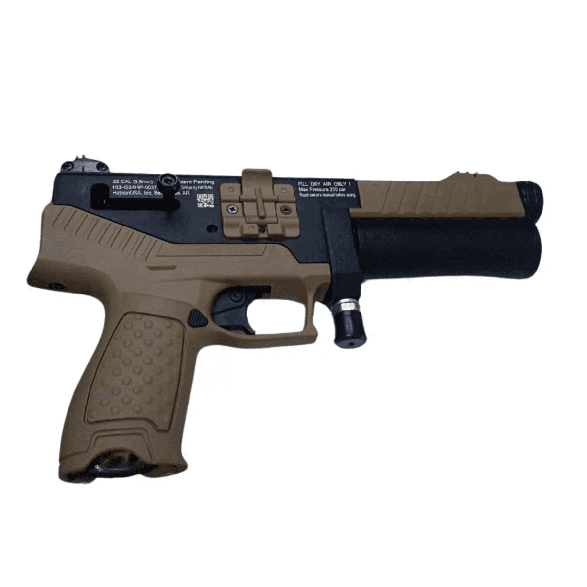 Pistola Pcp Hatsan Velox 5.5mm Semiautomática 12 Tiros Fde