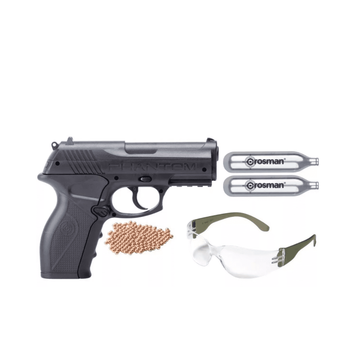 Pistola De Co2 Crosman C11 4.5mm +  Municiones + 2 Tanques Co2 + Lentes Crosman