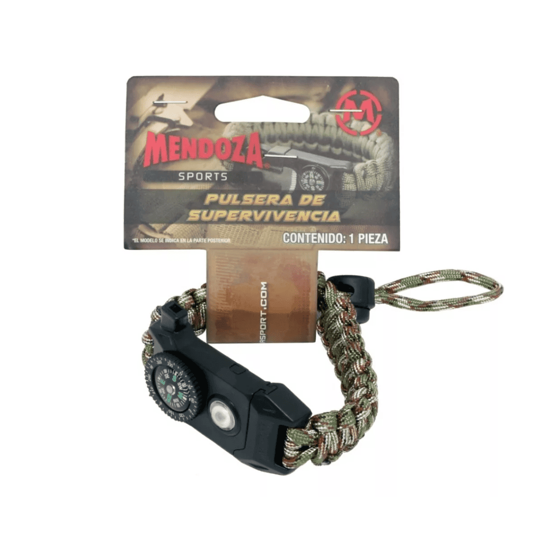 Pulsera Camuflaje Paracord Supervivencia + Luz Led Mendoza