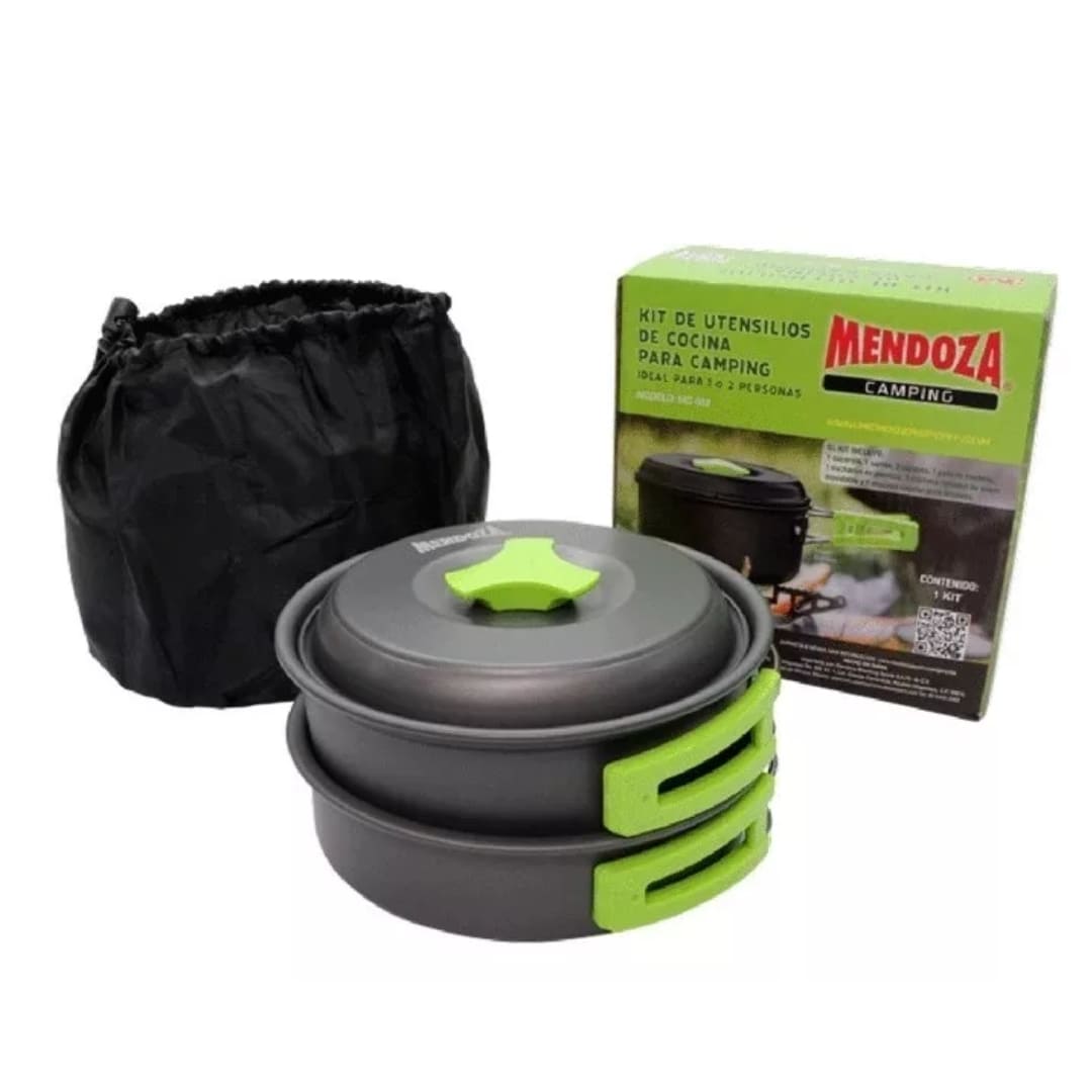 Kit Utensilios De Cocina Para Camping Mendoza Mc032 8 Piezas