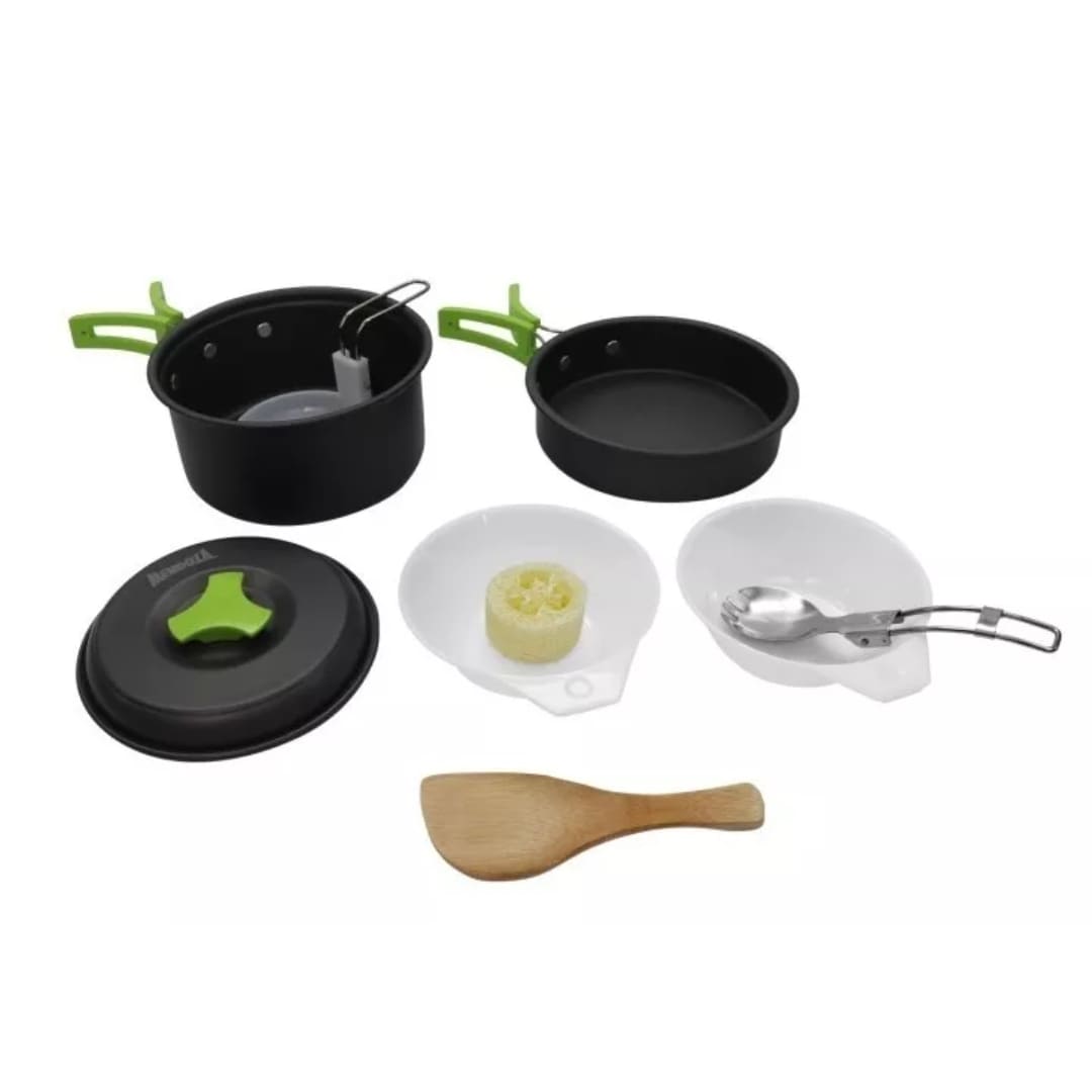 Kit Utensilios De Cocina Para Camping Mendoza Mc032 8 Piezas