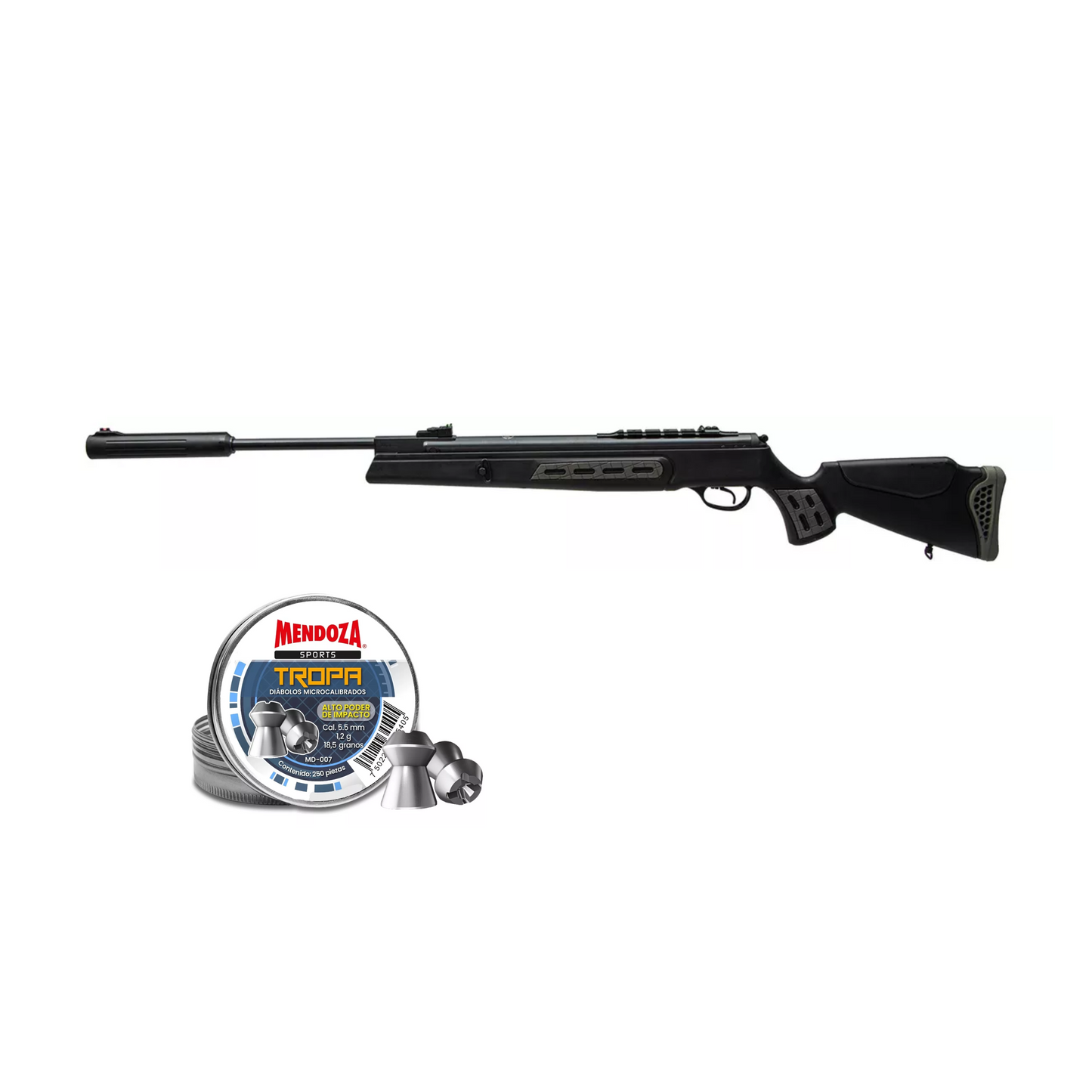 Rifle Bullfrog Mendoza Msh-006 Resorte Polimero 5.5mm