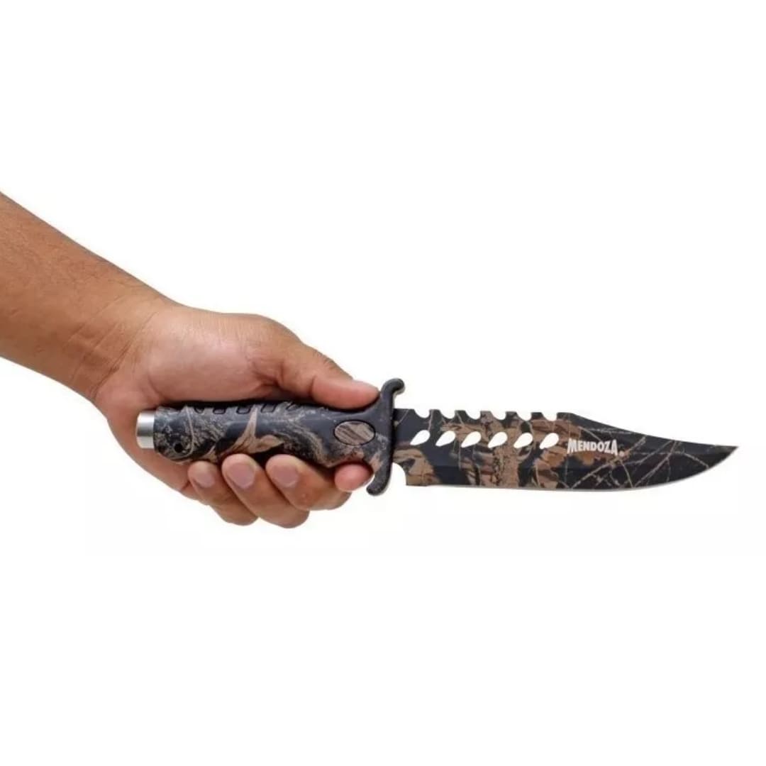 Cuchillo Tactico De Hoja Fija Camuflaje Mendoza Mc-004