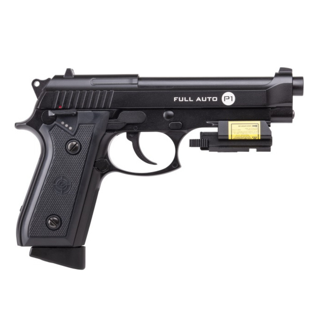 Pistola Co2 Crosman P1 Full Auto Retroceso Mira Laser 4.5mm