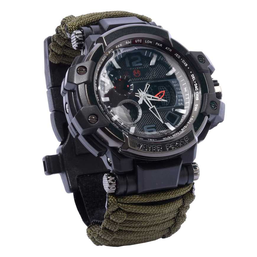 Reloj Supervivencia Paracord Mendoza Mc-009 Militar Táctico