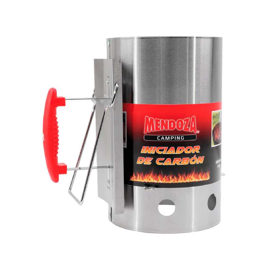 Iniciador De Carbon Asador Tipo Chimenea Acero Inox Mendoza