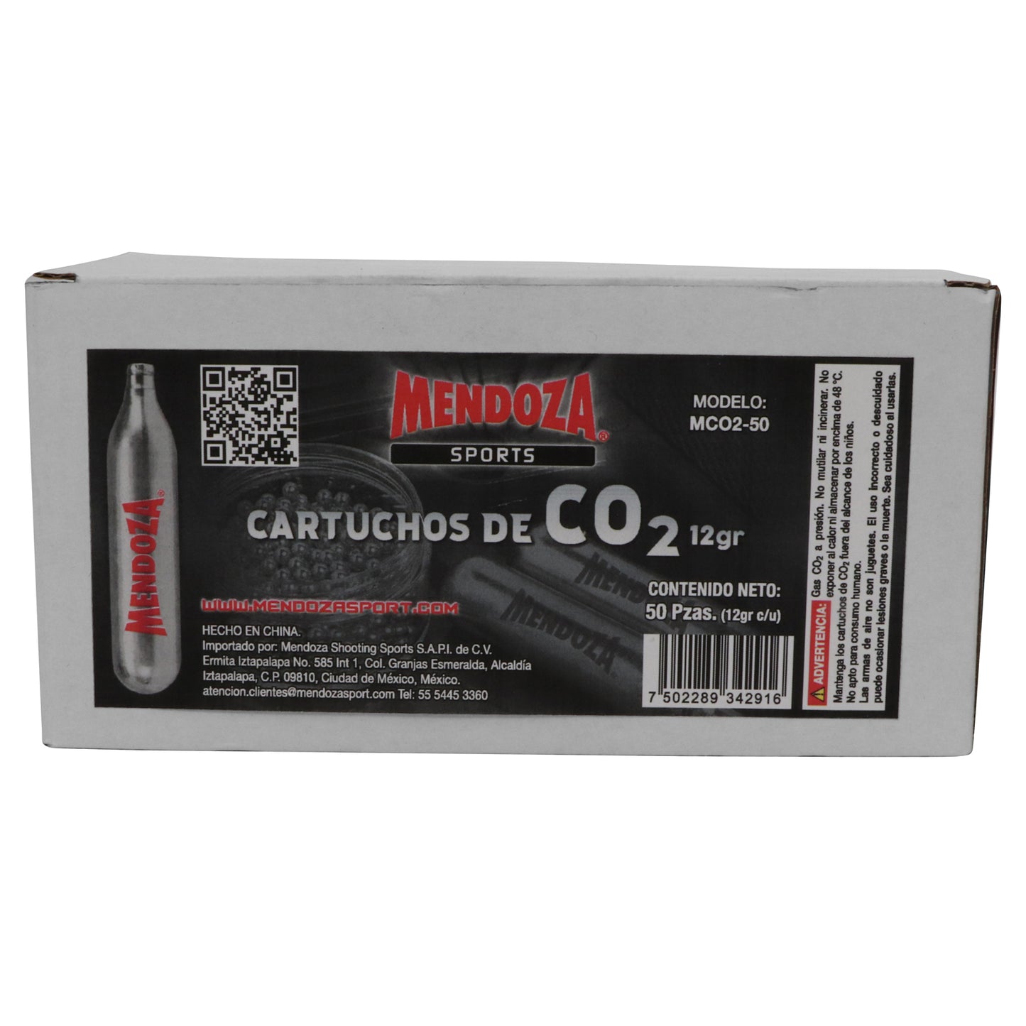 50 pack Tanques De Co2 Mendoza 12g Pistolas Y Rifles