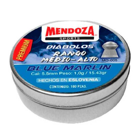 Diabolo Blue Marlin Punta Abovedada 5.5 Mm 100 Pzs Mendoza