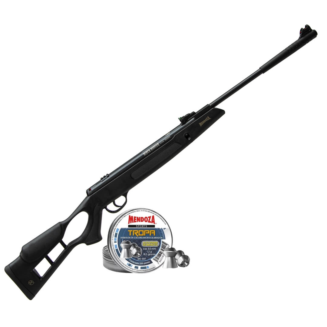 Rifle Black Hunter Msh-004 Mendoza Resorte Cal.5.5 Mm 800fts