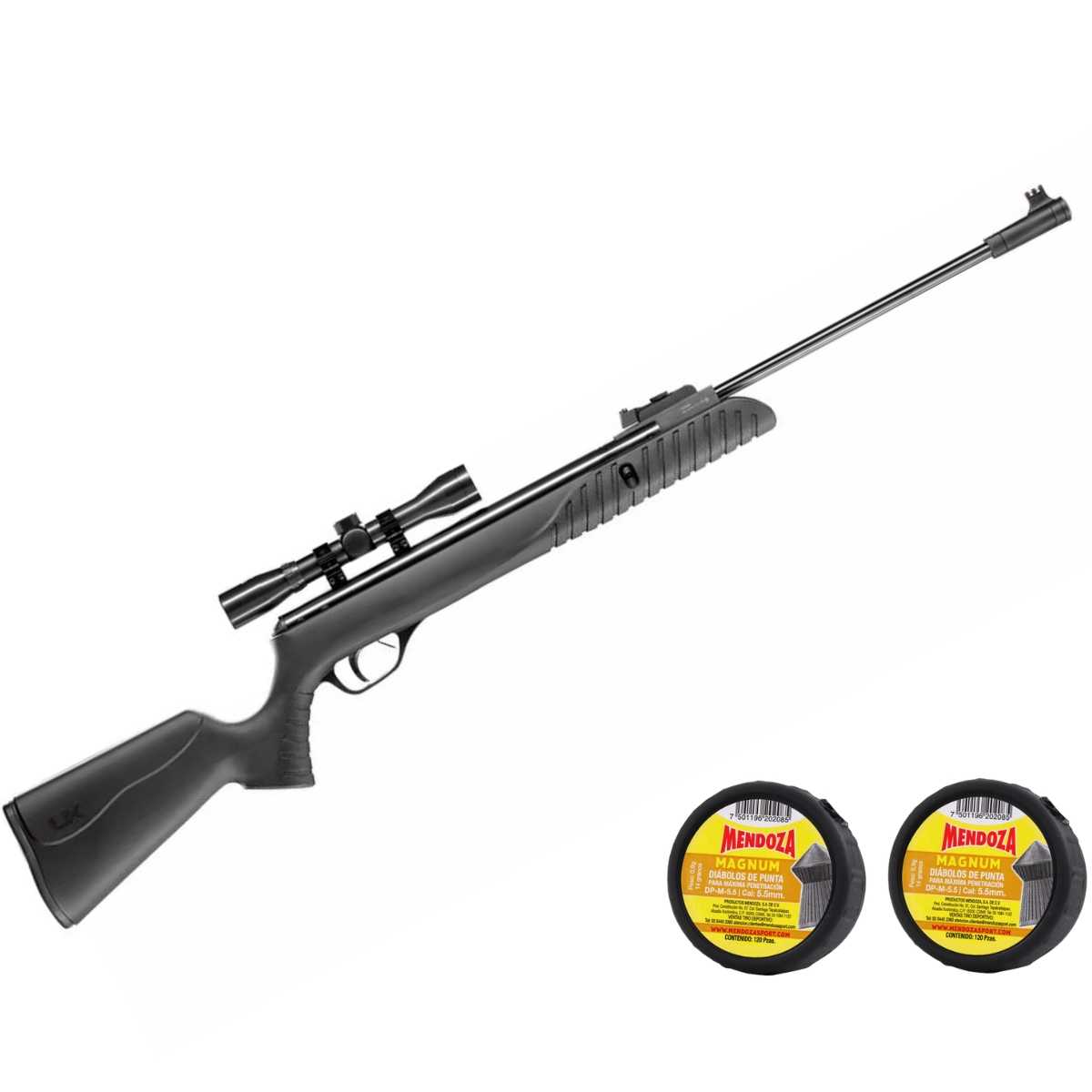 Rifle Nitropistón Umarex Syrix 5.5 + Mira 4x32 + 240 Diábolos