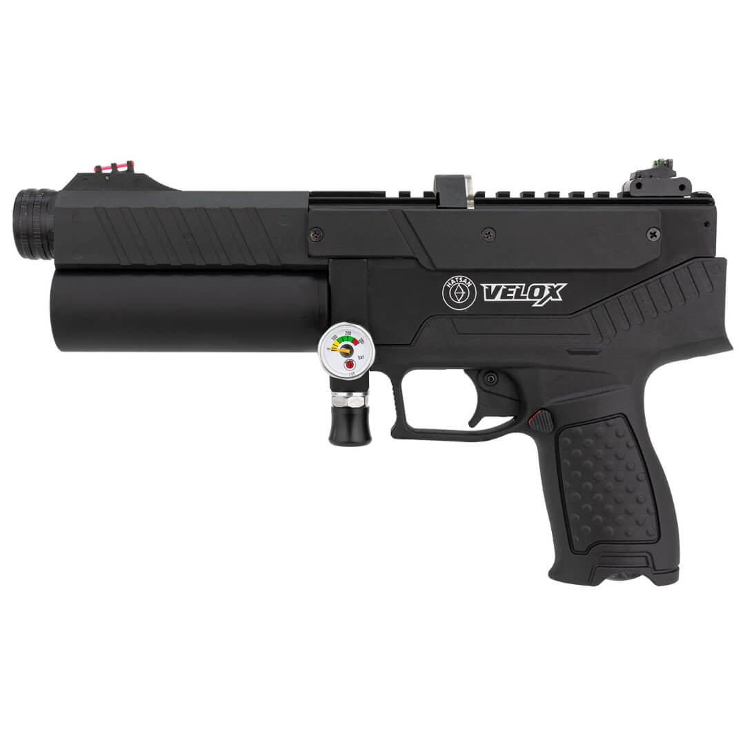 Pistola Pcp Hatsan Velox 5.5mm Semiautomática 12 Tiros Negra