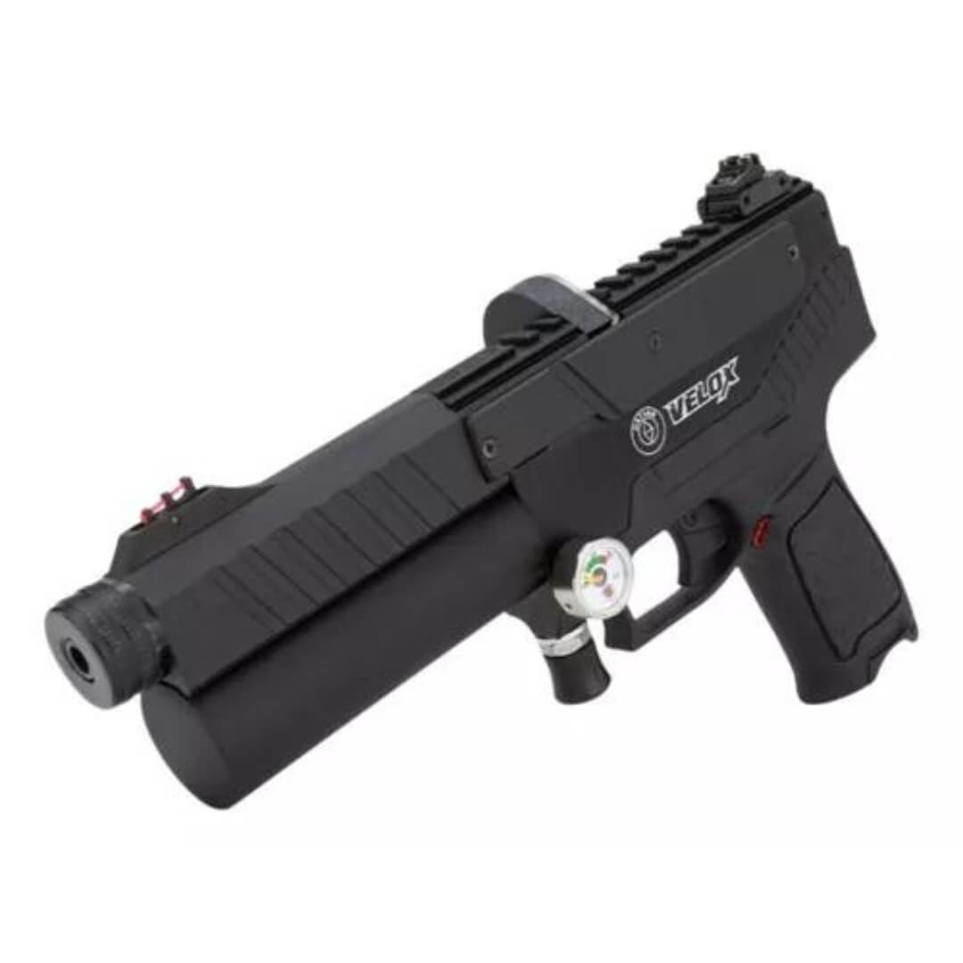 Pistola Pcp Hatsan Velox 5.5mm Semiautomática 12 Tiros Negra