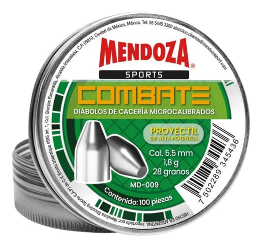 Diábolos Mendoza Combate Md-009 Proyectil Caza 5.5mm 100pz