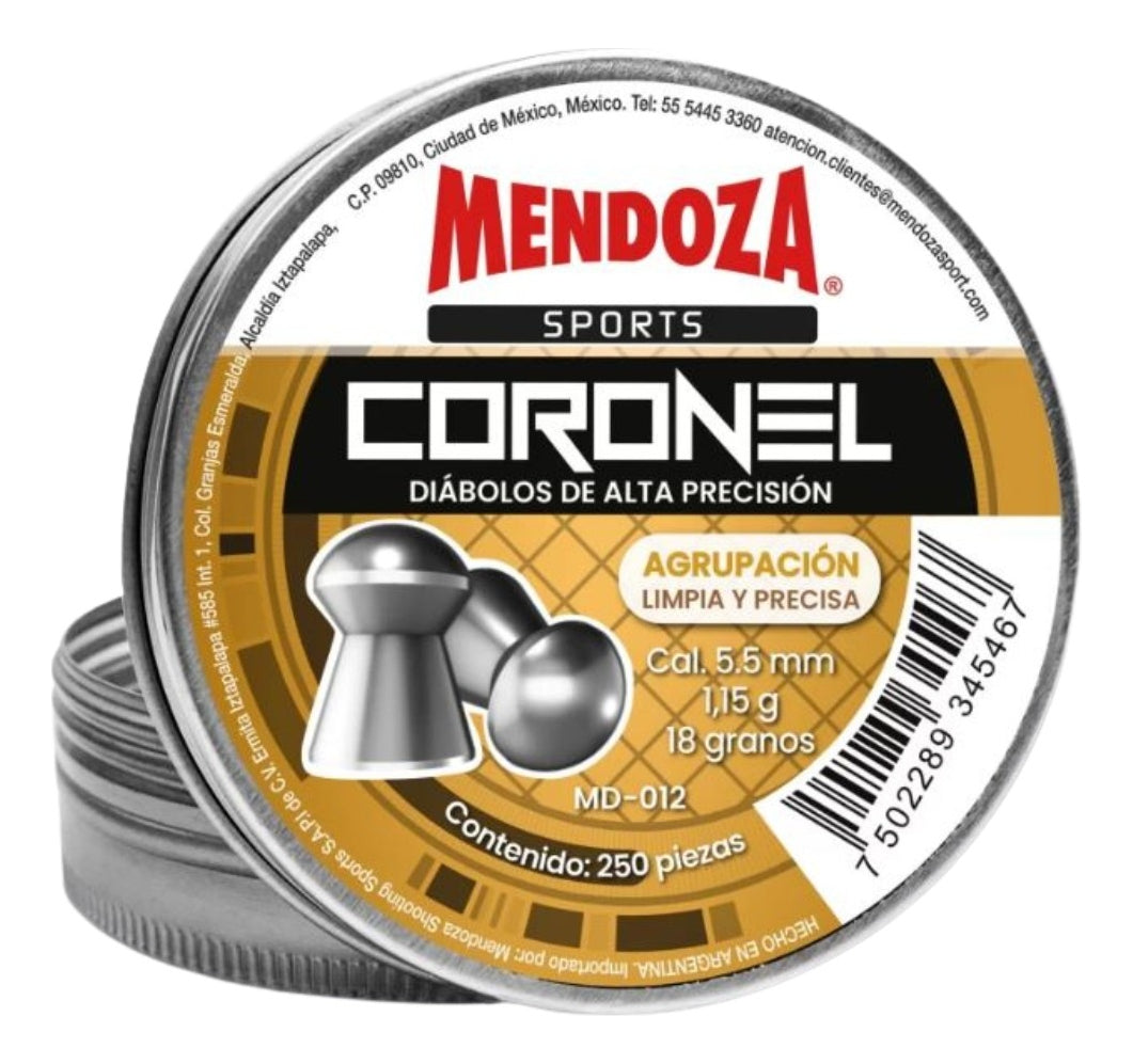 Diábolos Mendoza Coronel Md-012 Punta Domo 5.5mm 250pz