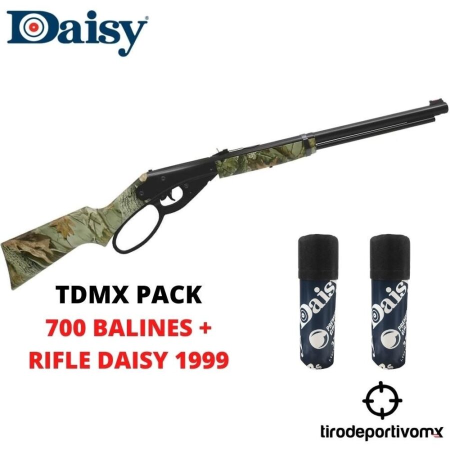 700 Balines 4.5mm + Rifle Daisy 1999 Camuflaje De Palanca_0